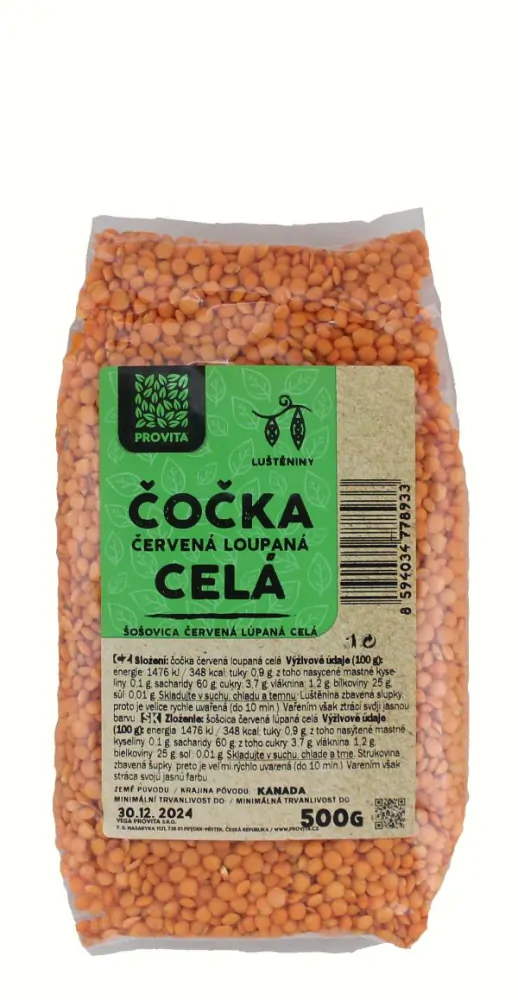 Čočka červená loupaná 500g